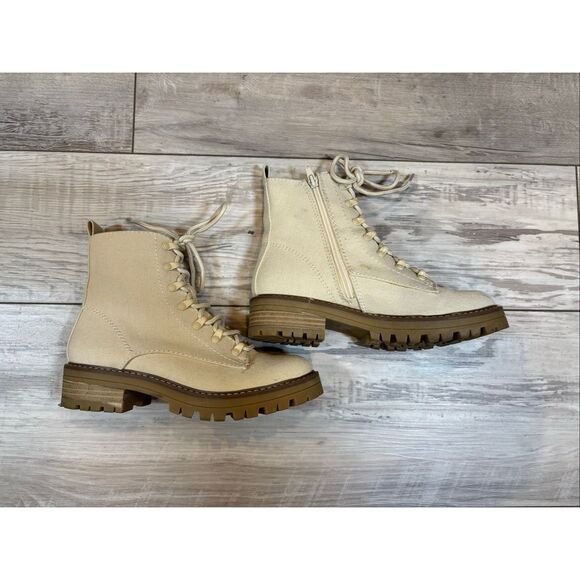 Universal Thread Cream Parker Combat Boots Size 7 1/2 - Picture 5 of 13